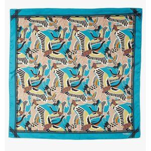 TEREA Women's Standard Aniyah Crane Print Silky Scarf multiple ways to wear NWT